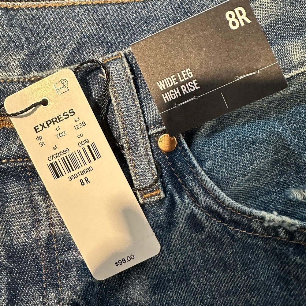 Express high rise wide leg jeans